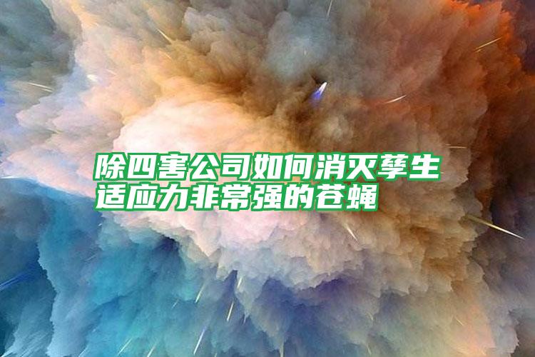 除四害公司如何消灭孳生适应力非常强的苍蝇