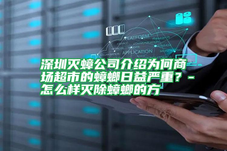 深圳灭蟑公司介绍为何商场超市的蟑螂日益严重？-怎么样灭除蟑螂的方