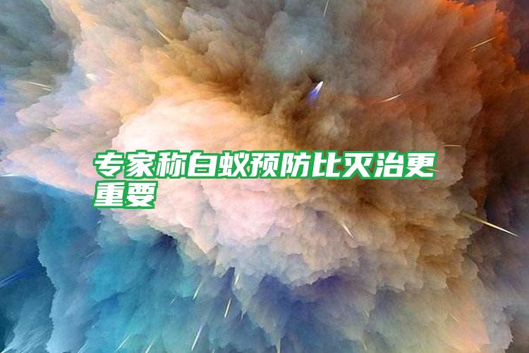 专家称白蚁预防比灭治更重要