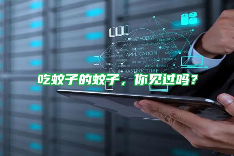 吃蚊子的蚊子,你见过吗?
