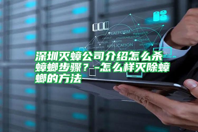 深圳灭蟑公司介绍怎么杀蟑螂步骤?-怎么样灭除蟑螂的方法