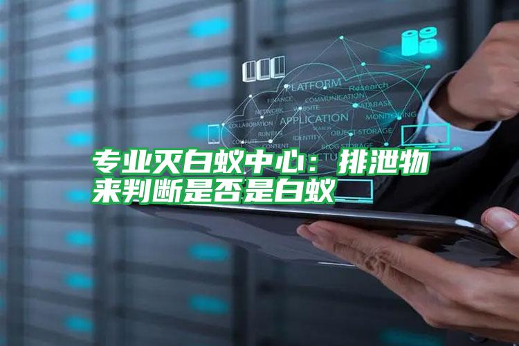 专业灭白蚁中心:排泄物来判断是否是白蚁