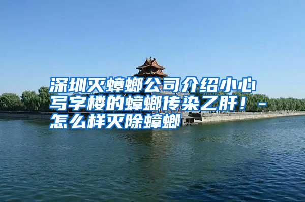 深圳灭蟑螂公司介绍小心写字楼的蟑螂传染乙肝!-怎么样灭除蟑螂