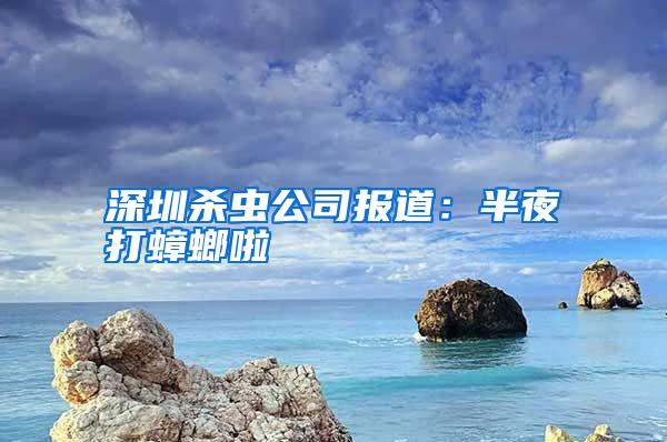 深圳杀虫公司报道:半夜打蟑螂啦