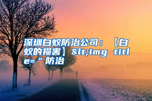 深圳白蚁防治公司：【白蚁的损害】<img title=＂防治