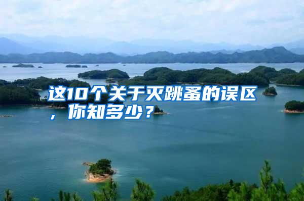 这10个关于灭跳蚤的误区,你知多少?