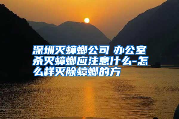 深圳灭蟑螂公司 办公室杀灭蟑螂应注意什么-怎么样灭除蟑螂的方
