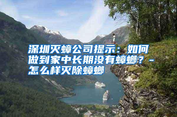 深圳灭蟑公司提示:如何做到家中长期没有蟑螂?-怎么样灭除蟑螂