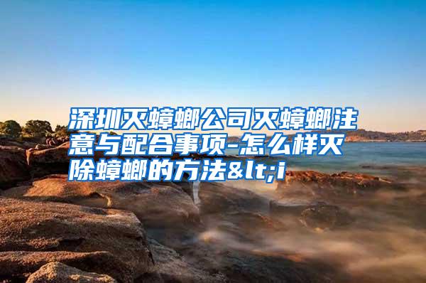 深圳灭蟑螂公司灭蟑螂注意与配合事项-怎么样灭除蟑螂的方法<i