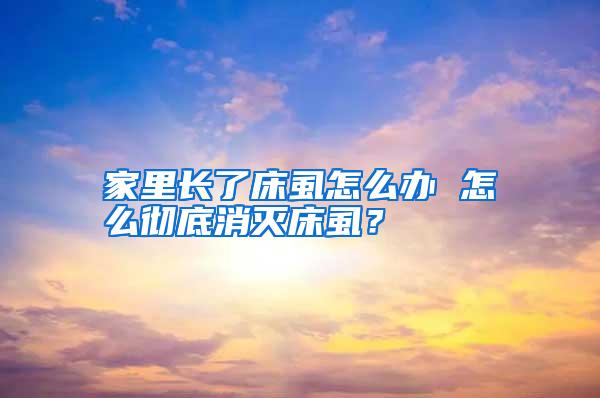 家里长了床虱怎么办 怎么彻底消灭床虱?