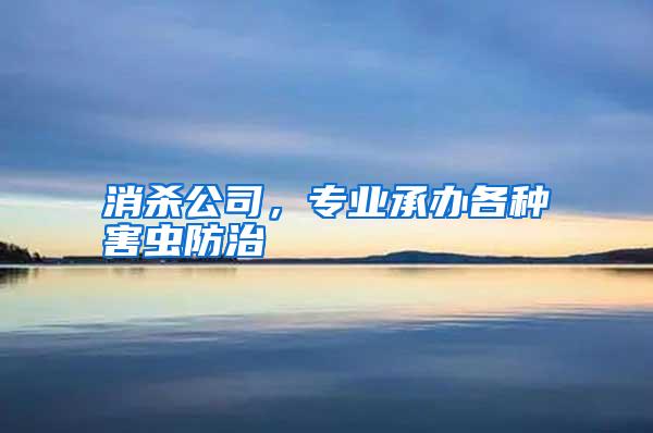 消杀公司，专业承办各种害虫防治