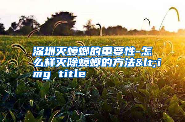 深圳灭蟑螂的重要性-怎么样灭除蟑螂的方法<img title