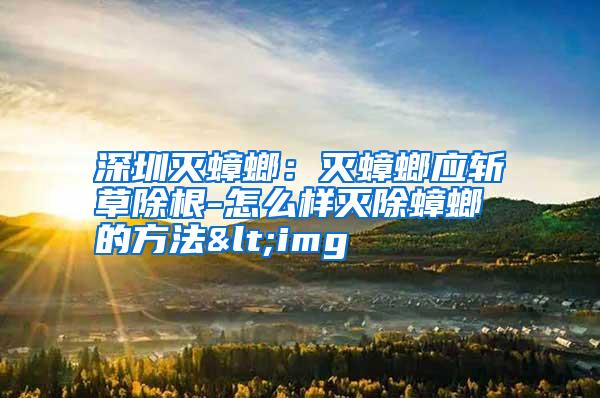 深圳灭蟑螂:灭蟑螂应斩草除根-怎么样灭除蟑螂的方法<img