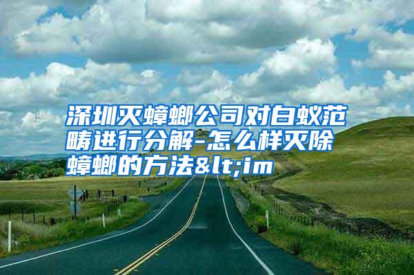 深圳灭蟑螂公司对白蚁范畴进行分解-怎么样灭除蟑螂的方法<im