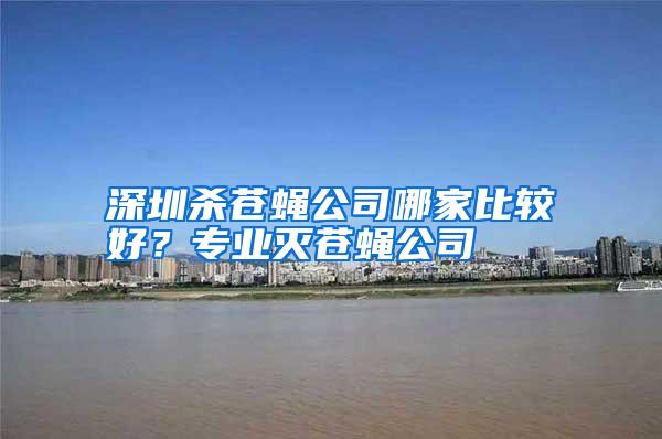 深圳杀苍蝇公司哪家比较好?专业灭苍蝇公司