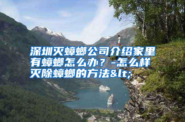 深圳灭蟑螂公司介绍家里有蟑螂怎么办？-怎么样灭除蟑螂的方法<