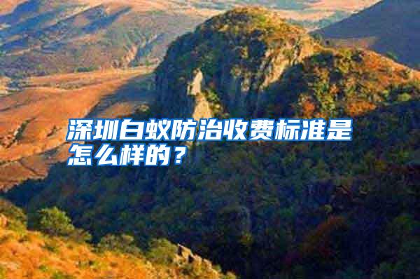 深圳白蚁防治收费标准是怎么样的？