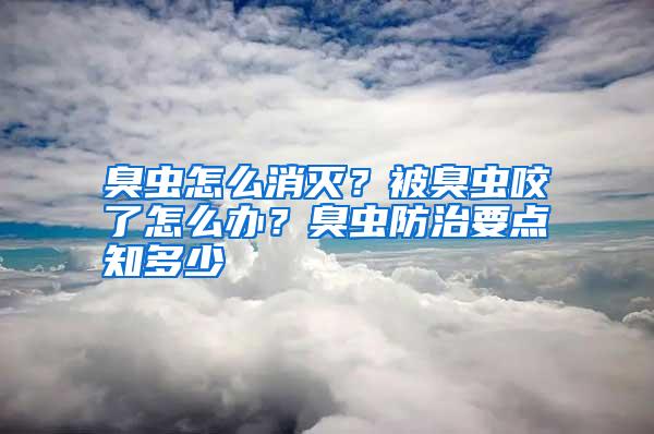 臭虫怎么消灭？被臭虫咬了怎么办？臭虫防治要点知多少