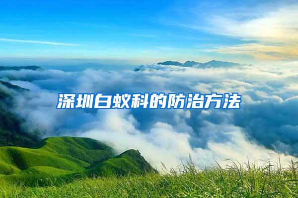 深圳白蚁科的防治方法