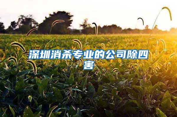 深圳消杀专业的公司除四害