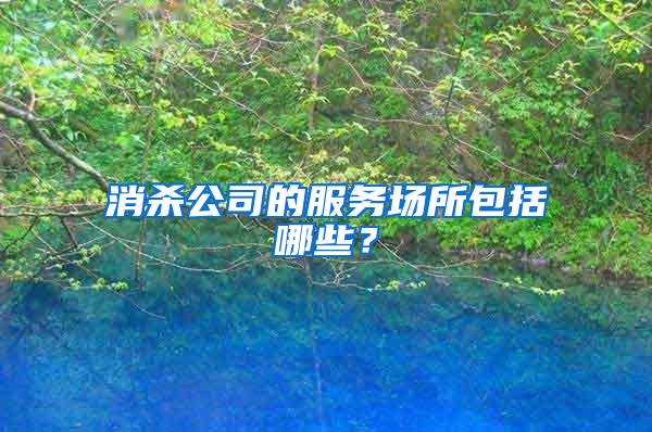 消杀公司的服务场所包括哪些？