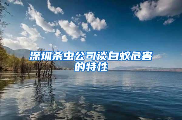 深圳杀虫公司谈白蚁危害的特性