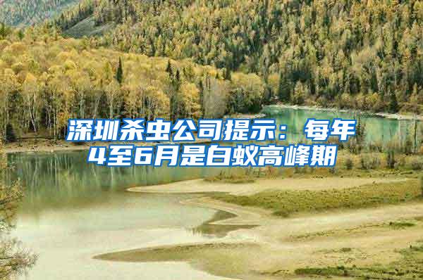 深圳杀虫公司提示：每年4至6月是白蚁高峰期