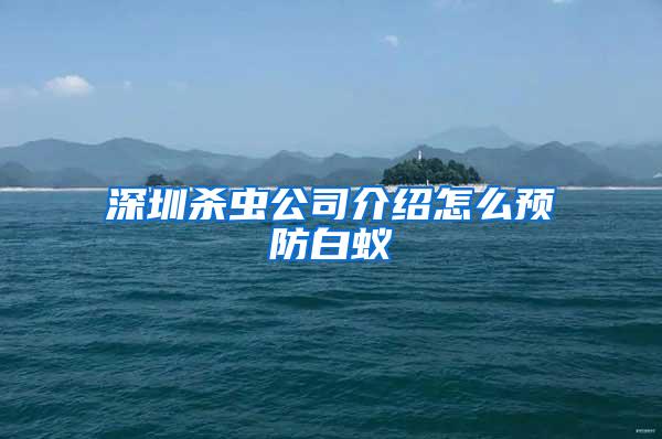 深圳杀虫公司介绍怎么预防白蚁