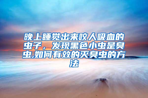 晚上睡觉出来咬人吸血的虫子，发现黑色小虫是臭虫,如何有效的灭臭虫的方法