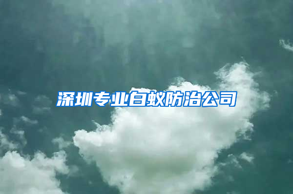 深圳专业白蚁防治公司