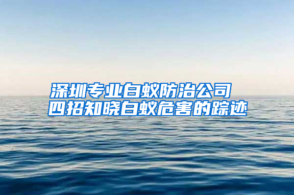 深圳专业白蚁防治公司 四招知晓白蚁危害的踪迹