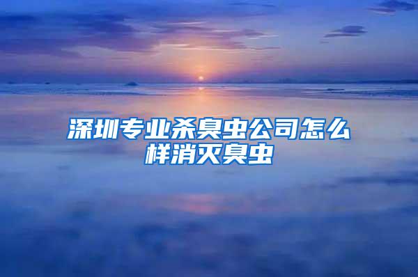 深圳专业杀臭虫公司怎么样消灭臭虫