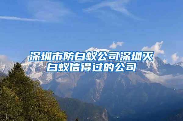 深圳市防白蚁公司深圳灭白蚁信得过的公司