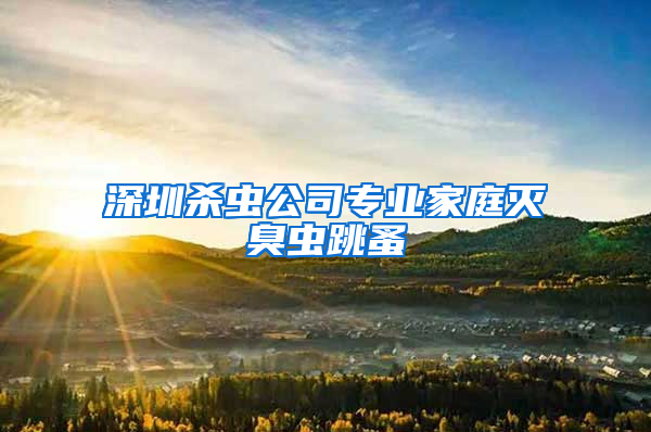深圳杀虫公司专业家庭灭臭虫跳蚤