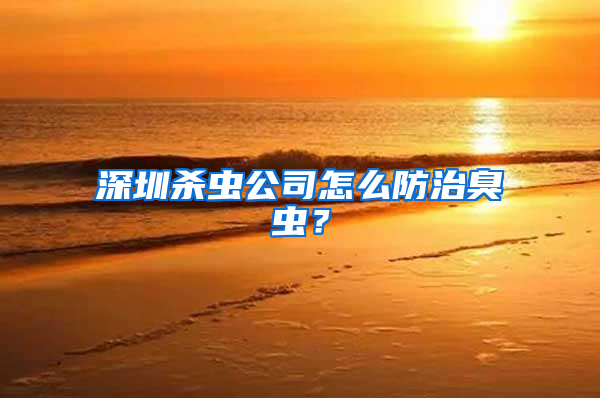 深圳杀虫公司怎么防治臭虫？