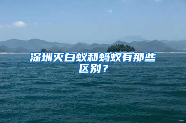 深圳灭白蚁和蚂蚁有那些区别？