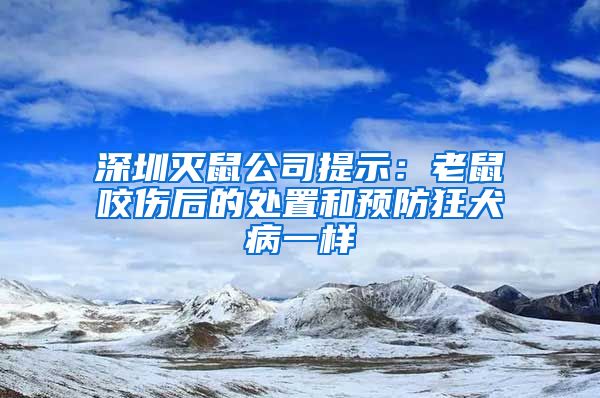 深圳灭鼠公司提示：老鼠咬伤后的处置和预防狂犬病一样