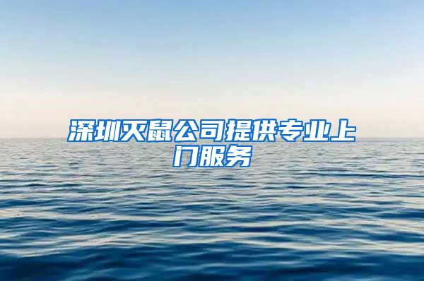 深圳灭鼠公司提供专业上门服务