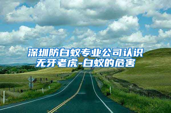 深圳防白蚁专业公司认识无牙老虎-白蚁的危害